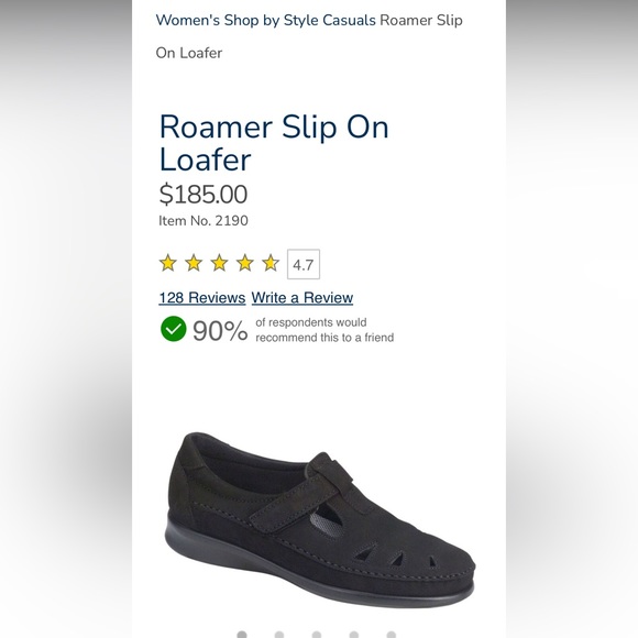 SAS - NEW in BOX - Roamer Slip On Loafer - Charcoal Women 7 Med - Picture 2 of 10